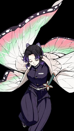 Kochou Shinobu from Kimetsu no Yaiba with butterfly wings