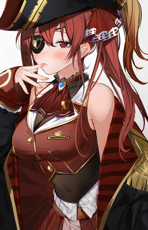 Houshou Marine from Hololive, pirate outfit