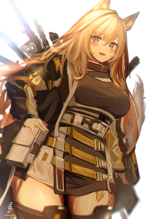 Blonde Anime Girl with Animal Ears