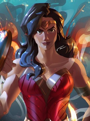 Wonder Woman in fantasy art