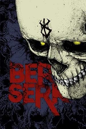 Berserk Skull Knight with Yellow Glowing Eyes