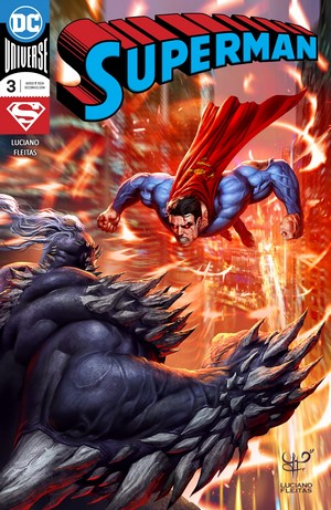 Superman and Doomsday fighting from DC Comics
