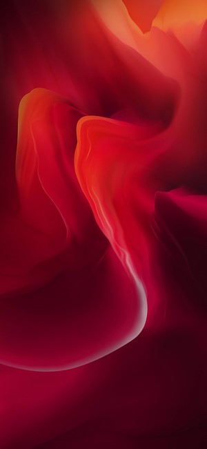 Abstract red and orange flowing artwork