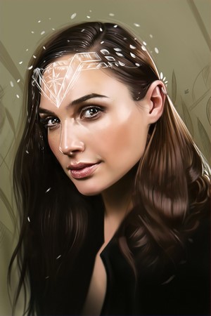 Gal Gadot as Wonder Woman portrait