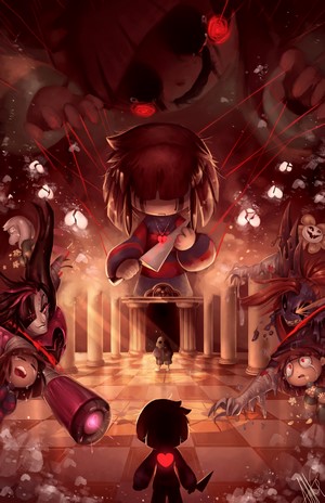 Intense Undertale Frisk and Chara Confrontation