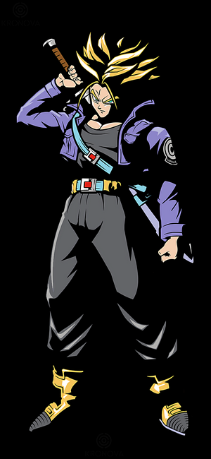 Future Trunks from Dragon Ball Z holding a sword