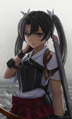 Zuikaku from Kantai Collection in the rain