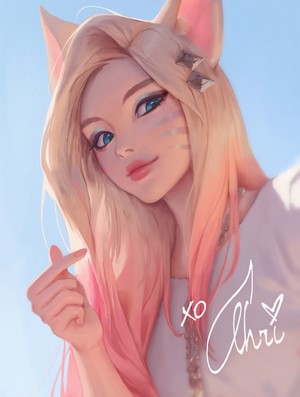 Ahri from League of Legends artwork