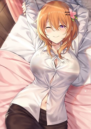Hoto Kokoa from Gochuumon wa Usagi Desu ka? lying in bed