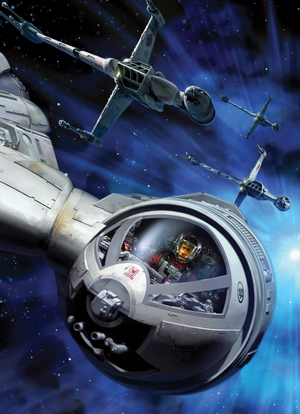 Star Wars B-wing pilots in space