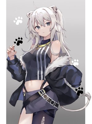 Shishiro Botan from Hololive anime girl with cat ears