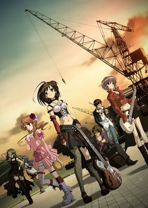 The Melancholy of Haruhi Suzumiya characters with cranes