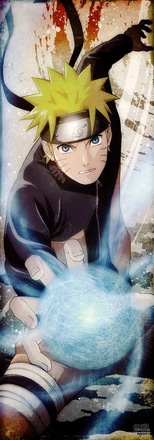 Naruto Uzumaki from Naruto Shippuuden performing Rasengan