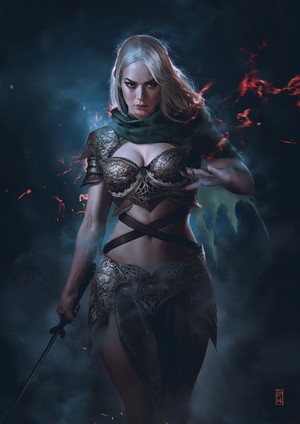 Fantasy Warrior Woman with Sword ArtStation