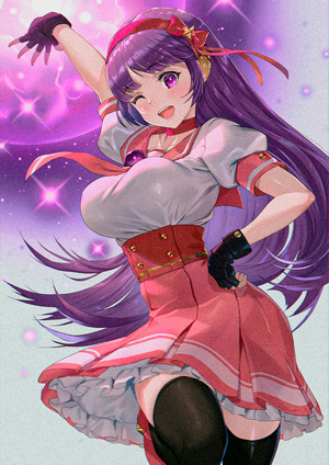 Athena Asamiya in Pink and Purple Outfit