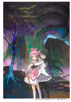 Madoka Kaname and Homura Akemi from Mahou Shoujo Madoka Magica