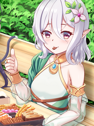 Kokkoro from Princess Connect! Re:Dive giving a thumbs up