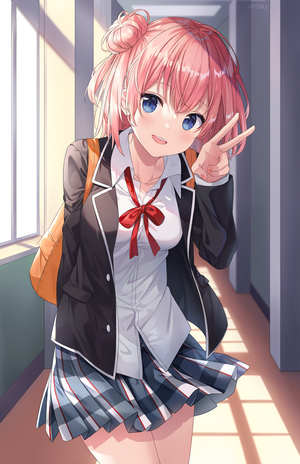 Yuigahama Yui in School Uniform Portrait