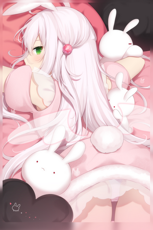 Amashiro Natsuki in Pink Bunny Outfit