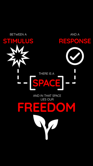 Stimulus and Response Freedom Quote