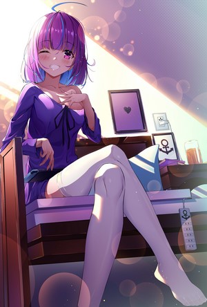 Minato Aqua Sitting with Legs Crossed