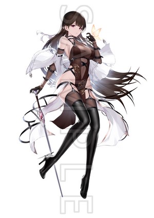 Anime girl with sword and butterfly