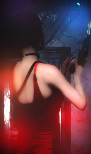 Ada Wong from Resident Evil holding a gun