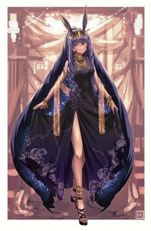 Nitocris from Fate/Grand Order in a black dress