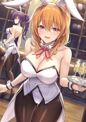 Tedeza Rize and Hoto Kokoa from Gochuumon wa Usagi Desu ka? in bunny suits