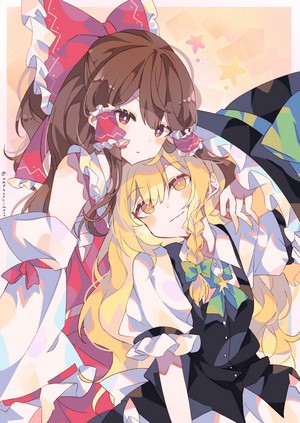 Reimu Hakurei and Marisa Kirisame from Touhou