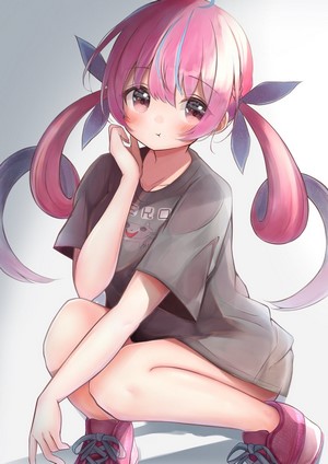Minato Aqua from Hololive pouting