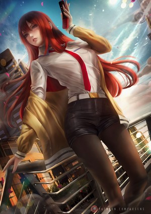 Makise Kurisu Digital Art from Steins;Gate 0
