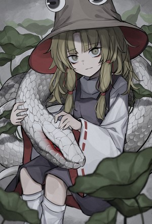Moriya Suwako from Touhou with a snake