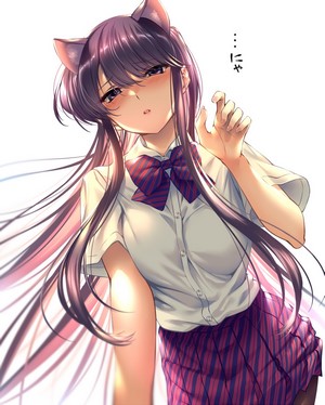 Komi Shouko Cat Girl Fan Art by Piromizu