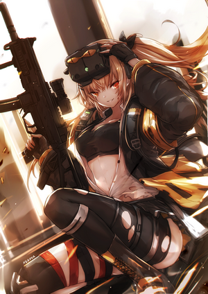 UMP9 from Girls Frontline with a weapon