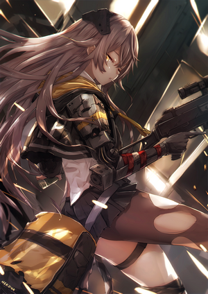 UMP45 from Girls Frontline in Detailed Digital Art