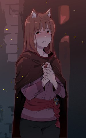 Holo from Spice and Wolf crying