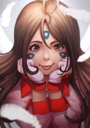 Skuld from Ah! My Goddess! sticking her tongue out