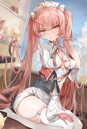 Perseus from Azur Lane kneeling