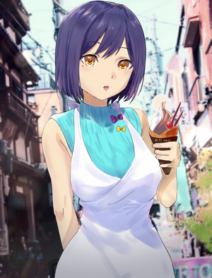 Misaki Nonaka holding ice cream