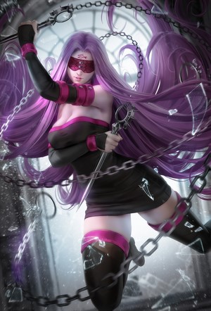 Rider (Medusa) from Fate/Stay Night with Chains and Blindfold