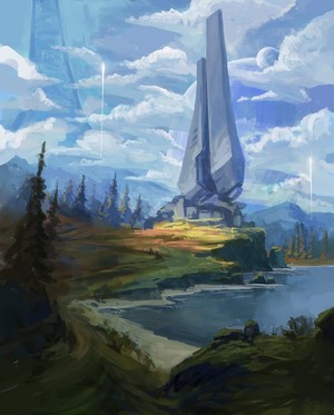Forerunner structure on Halo