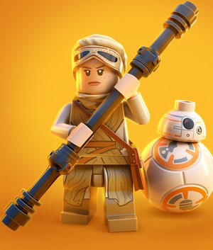 Rey and BB-8 from Star Wars LEGO