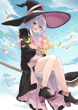 Elaina from Majo no Tabitabi with Flowers