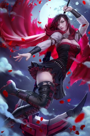 Ruby Rose from RWBY with Crescent Rose