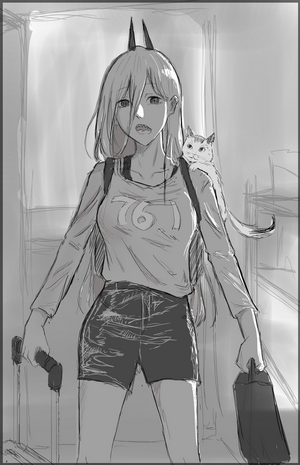 Power with Nyako from Chainsaw Man