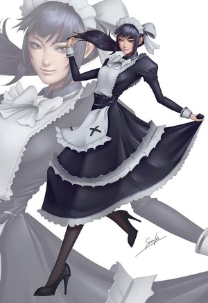 Gamma Narberal from Overlord in a maid outfit