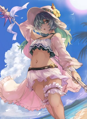 Nos Tsn from Granblue Fantasy on the beach