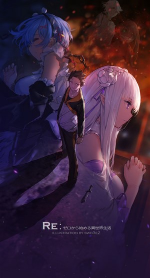 Rem and Emilia from Re:Zero Kara Hajimeru Isekai Seikatsu