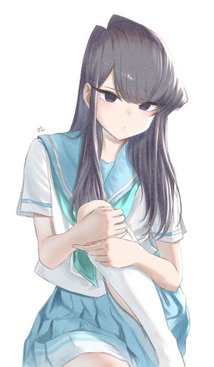 Komi Shouko in Sailor Uniform Blushing
